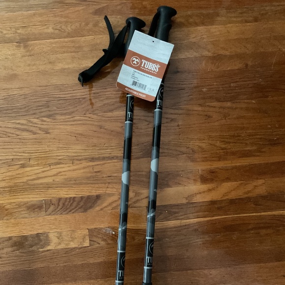 TUBBS ADJUSTABLE TRAIL WALKING POLES GREY NEW - Picture 1 of 3